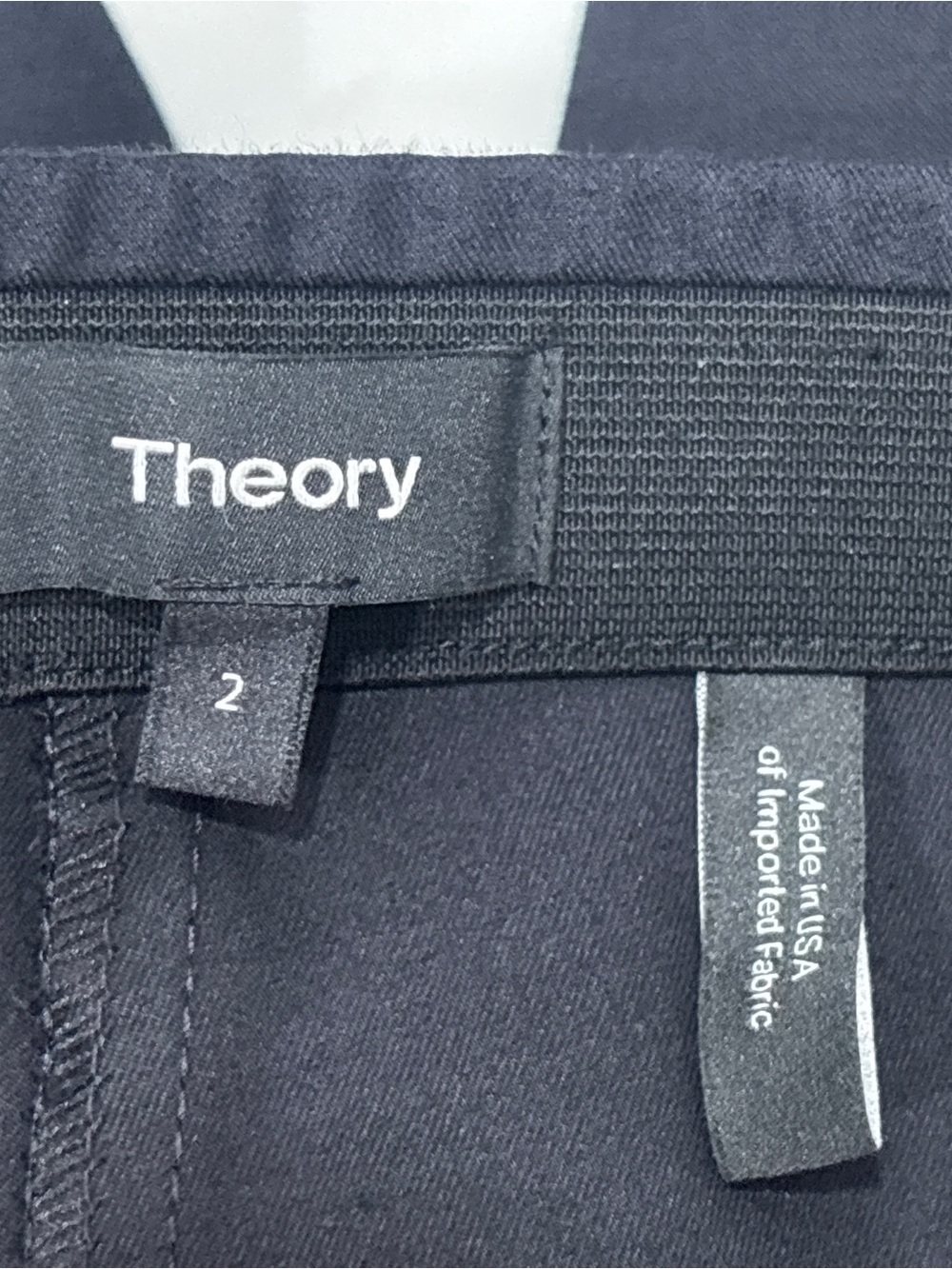 Theory Black Thaniel Approach Slim Pull On Ankle Pant Trousers Office Size 2 - Picture 3 of 12